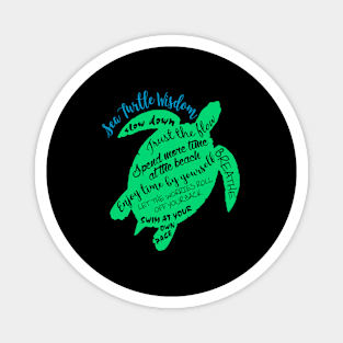 Green Sea Turtle Hawaiian Honu Wisdom Magnet